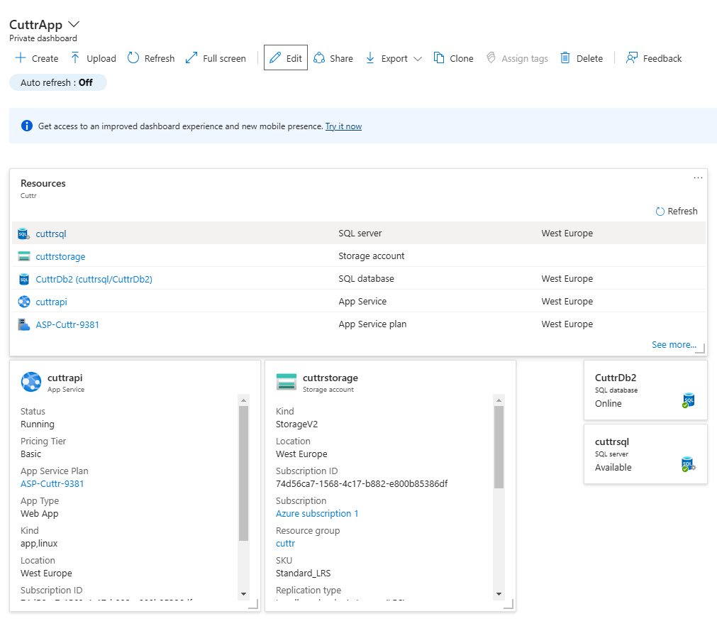Azure Portal Screenshot