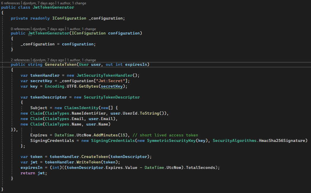 JwtTokenGenerator.cs snippet